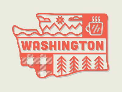 Washington for Tully's Coffee badge logo tullys washington