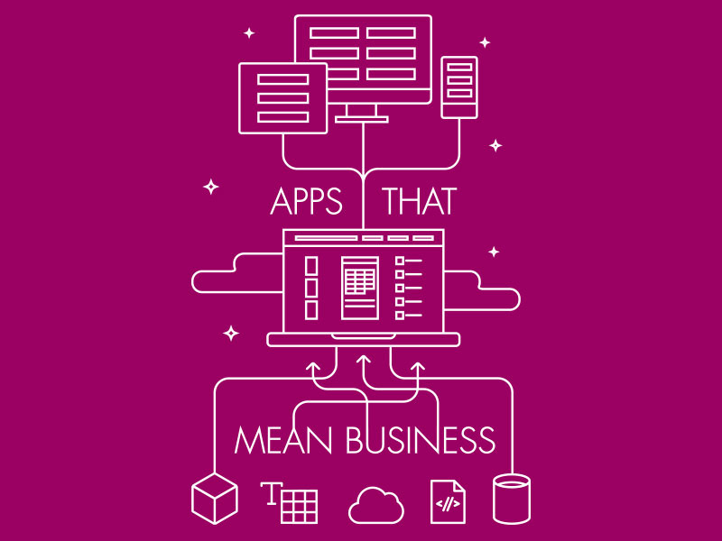 Apps that mean business cloud powerapps microsoft line art