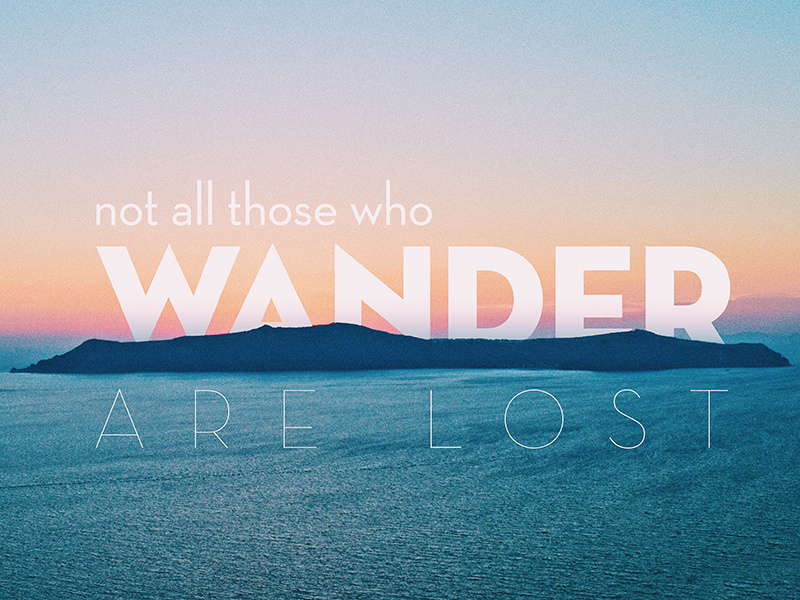 Wander travel typography type greece photography