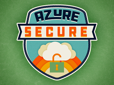 Camp Azure azure badge camp cloud illustration lock secure