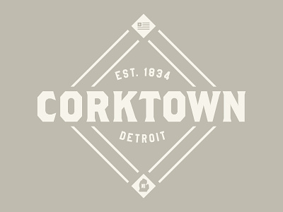 Corktown Detroit badge baseball brand corktown detroit emblem logo vintage