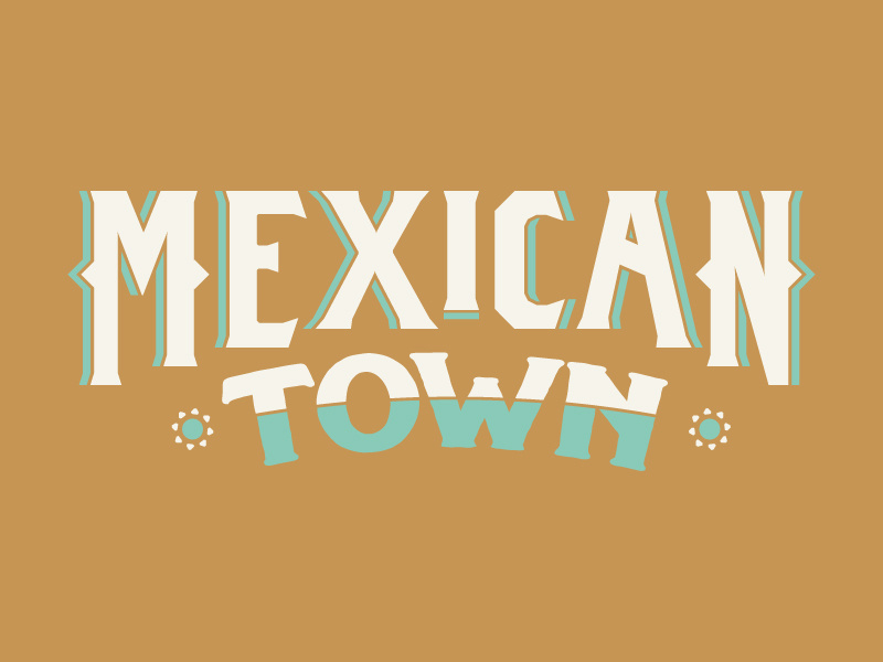 Mexicantown Detroit type art identity detroit mexican vintage type badge logo