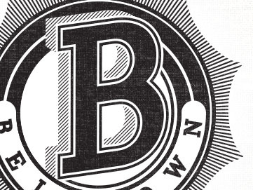 Belltown logo I'm working on for a new project. b logo vintage