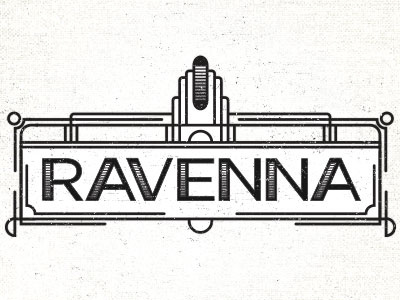 Ravenna art deco logo seattle vintage