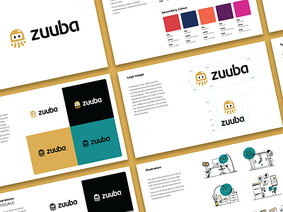 Zuuba Brand Book brand brandbook branding icon illustration logo styleguide