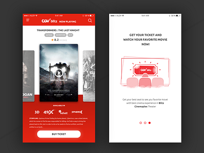 CGV Redesign Concept app film illustration ios iphone list mobile movie theater