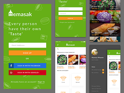 Recipe App Exploration app cook food ios mobile recipe ui