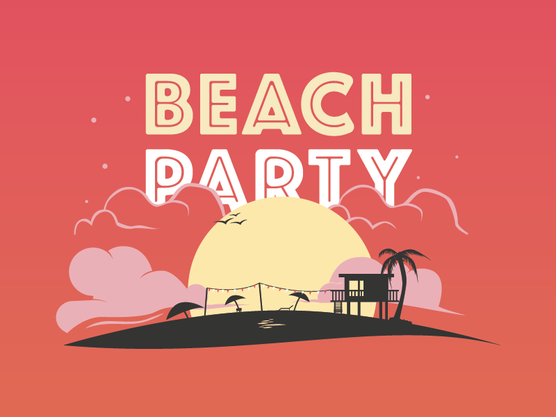 Beach Party by Aloysius Hanang D on Dribbble