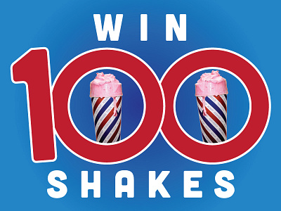 Iceberg Drive Inn: "Win 100 Shakes"