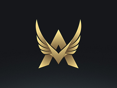 Advance a letter logo wings