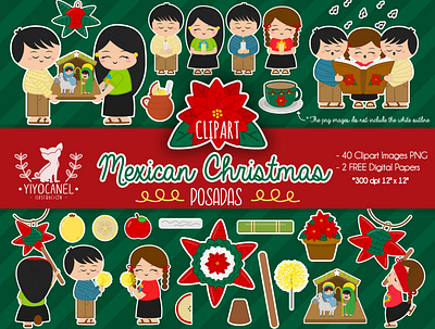 Mexican Christmas christmas christmas clipart christmas png design graphic design illustration mexican christmas png mexican design mexican illustrations posadas mexicanas procreate