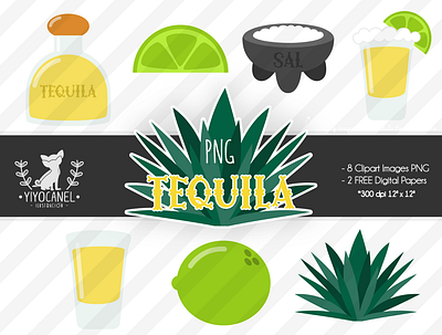 Mexican Tequila avocado clipart branding design graphic design illustration logo mexican design mexican illustrations ui