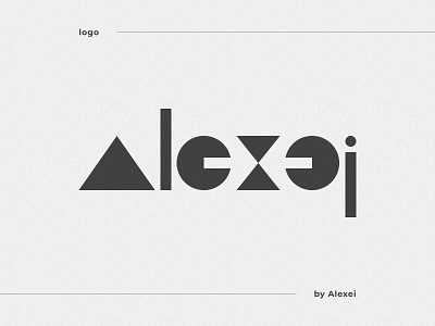 Logo - "Alexei" Name. branding design developer elementor figma graphic design il illustration logo minimal ui ux web web design wordpress