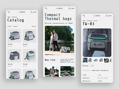 Libhof - Сoncept of mobile version concept design developer elementor figma minimal mobile prototype shop shop mobile design ui ux web web design web site website wordpress