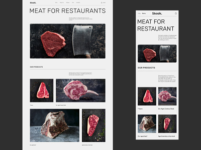 Meat site design branding design design site elementor meat minimal minimalism shop ui uiux ux web web design website wordpress