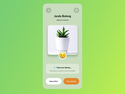 Water Planting Reminder App Concept concept mobile app plant reminder ui watering