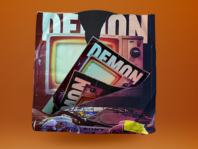DEMON graphic design poster design retro