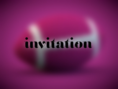 Invitation to giveaway