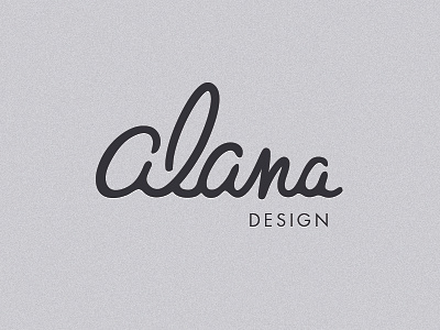 Alana logo design design handlettered logo script