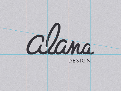 Logo Alana 02 02 02 design handlettered logo script unclosed