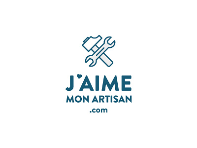 J'aime mon artisan artisan craft craftmen hammer heart like monkey wrench wrench