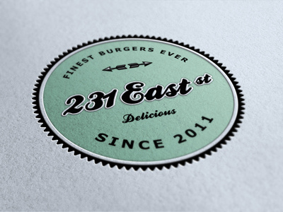 Logo 231 East Street brand burger food graphic design identity logo logotype