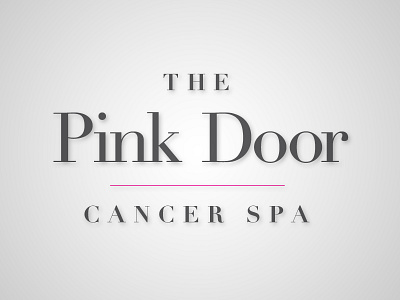 The Pink Door | Cancer Spa Logo cancer spa logo the pink door