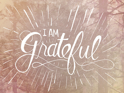 I Am Grateful grateful gratitude holiday card