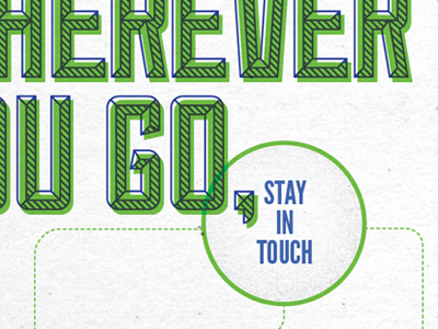 Stay In Touch grain lettering speckle texture typography