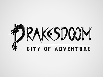 Drakesdoom: Final Logo ballista dragon drake illustrator logo photoshop rpg
