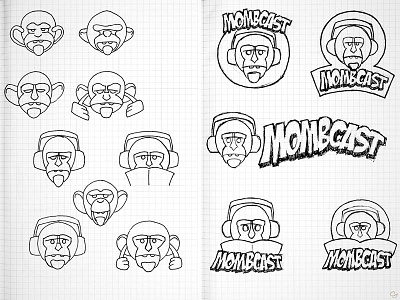 Mombcast 2013 sketches logo sketch sketchbook