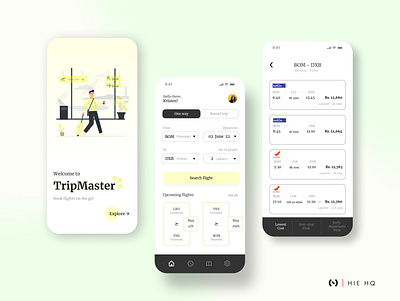 TripMaster - A flight booking app app design flight flight app flight booking app illustration interaction design product design ticket booking app travel travel app ui ui design uiux ux