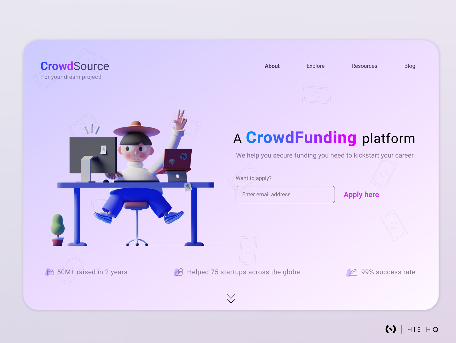 CrowdSource A crowd funding website by Ashi Srivastava on Dribbble