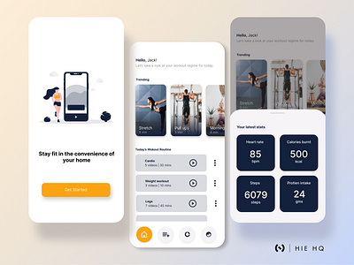 Fitness App app branding design fitness fitness app health heathcare illustration interaction design logo product design ui ui design ux