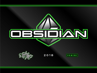 2018 Obsidian FB brand logo logotype neon product design trading cards