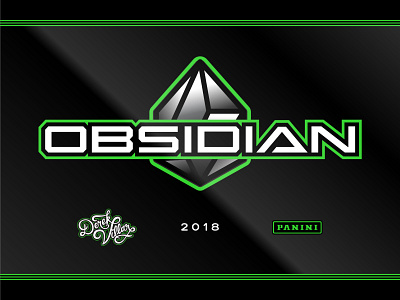 2018 Obsidian FB brand logo logotype neon product design trading cards