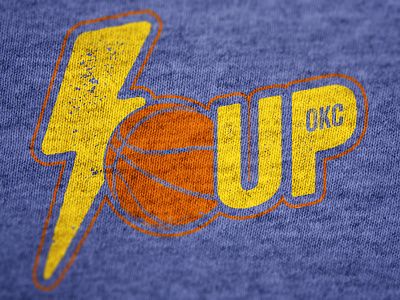 "Thunder Up!" Tee Mock Up 2014 basketball logo okc playoffs t-shirt thunder