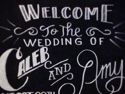 Wedding Welcome calligraphy chalk chalk marker chalkboard hand lettering typography