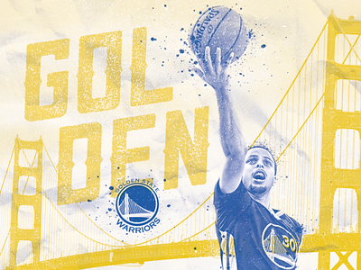 Golden golden state warriors photoshop poster steph curry
