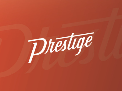 Prestige brand logo panini typography