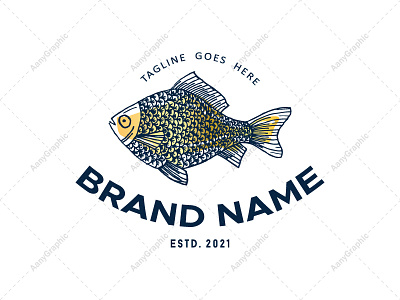 Vintage Seafood Fish Logo animal bar branding fish fishlogo hotel illustration marine restaurant seafood