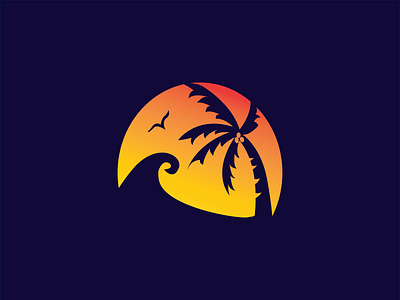 Sunset Sunrise Beach Logo beachlogo beauty nature sunriselogo sunset