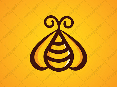 Bee And Honey Drop Logo bee honey drop beelogo brandlogo honeydroplogo honeylogo logo logodesign