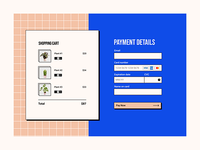 DailyUI 002 - Credit Card Checkout checkout credit card dailyui design desktop figma purchase ui