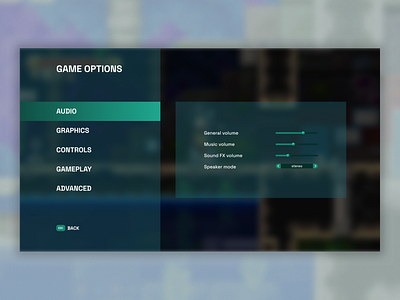 Settings menu for game by Rengised on Dribbble