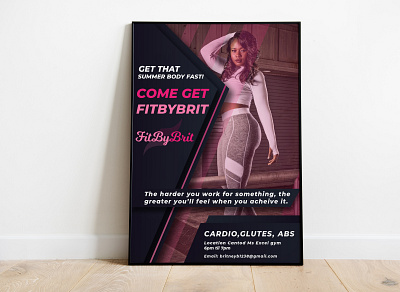 FIT BY BRIT promotional banner branding fiverr graphic design gym vector