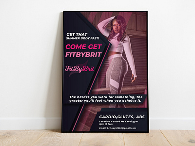 FIT BY BRIT promotional banner branding fiverr graphic design gym vector