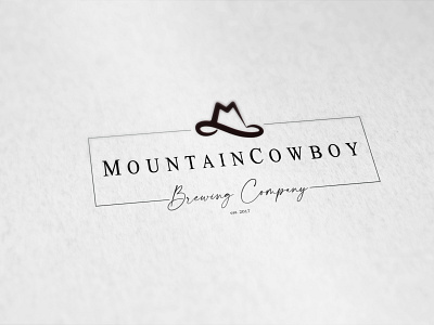 Mountain Cowboy minimalist logo branding fiverr graphic design gym logo vector