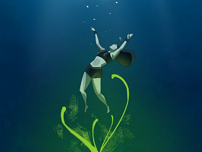 Tuíra - Cover comics cover drowning illustration indigenous ocean sea