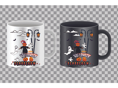 Halloween Scarecrow and Pumpkin Mug 2022